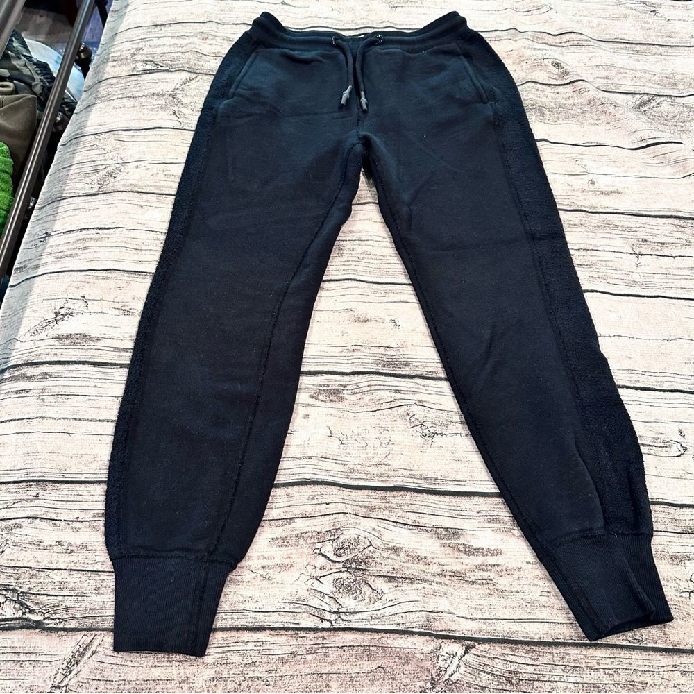 Rag & Bone Black Knit Joggers; High Pile; Size XS